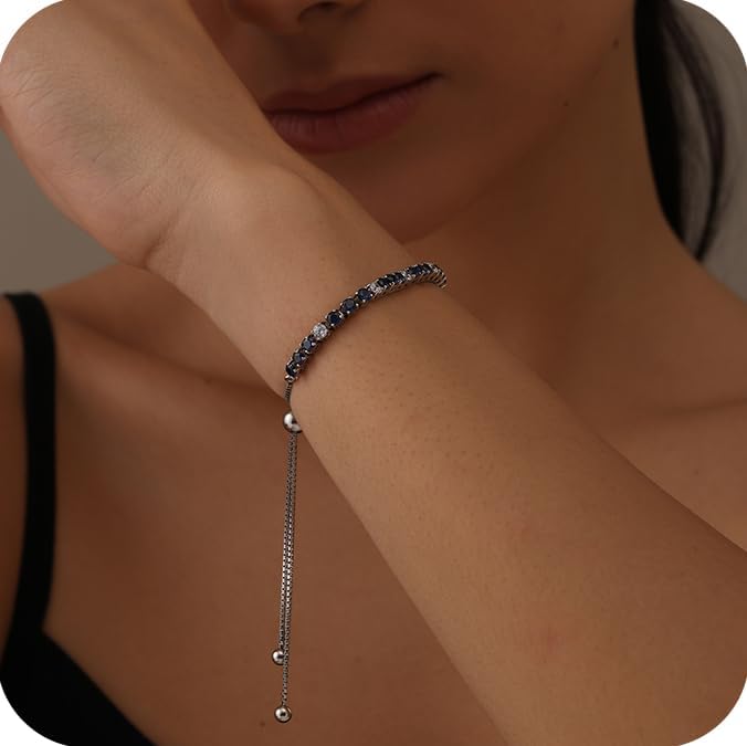 LeCalla 925 Sterling Silver Bracelets for Women | Italian Handmade Adjustable Bolo Link Chain Bracelets | Women's Sliding Bolo Bracelets - Image 2